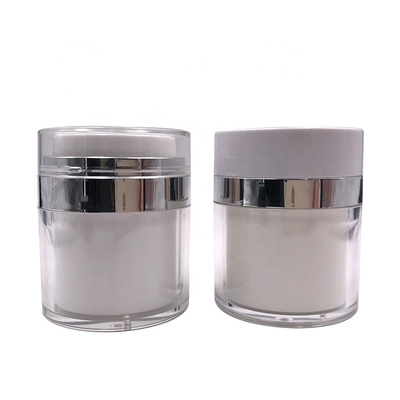 Pot privé d'air acrylique de crème de pompe, pot cosmétique de conteneur 50ml 50g pour l'emballage de lotion