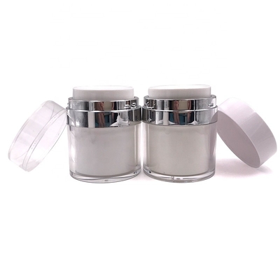 pot privé d'air de crème de pompe de 1oz 4oz, pot cosmétique acrylique pour l'emballage de soins de la peau