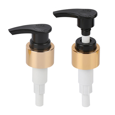 Pompe en aluminium de pissette de main, OEM cosmétique de la pompe 28/410 de lotion