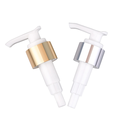 Pompe en aluminium de pissette de main, OEM cosmétique de la pompe 28/410 de lotion