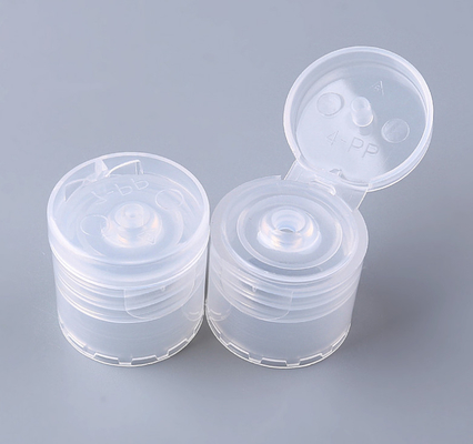 Flip Top Bottle Caps Transparent cosmétique 20/410 24/410 lisse