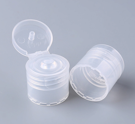 Flip Top Bottle Caps Transparent cosmétique 20/410 24/410 lisse