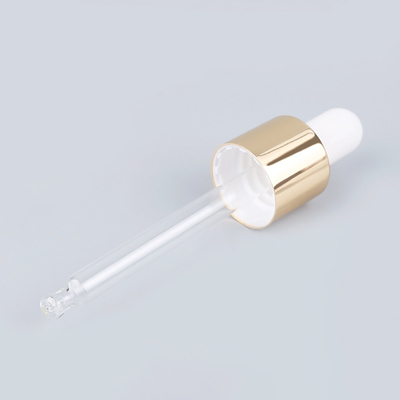 Le compte-gouttes cosmétique argenté de bouteille d'or complète pour les huiles essentielles 18/410 20/410