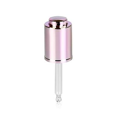 compte-gouttes en verre cosmétique de 18mm petit autour de forme avec le bouton poussoir en bambou