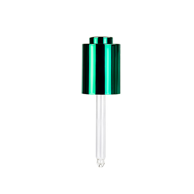 compte-gouttes en verre cosmétique de 18mm petit autour de forme avec le bouton poussoir en bambou