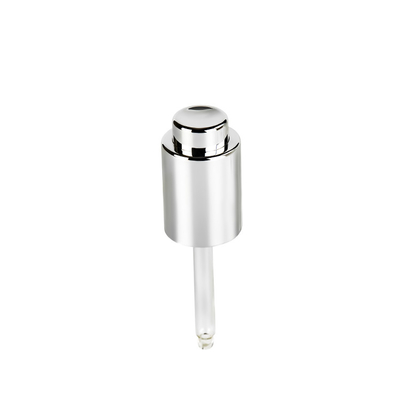compte-gouttes en verre cosmétique de 18mm petit autour de forme avec le bouton poussoir en bambou