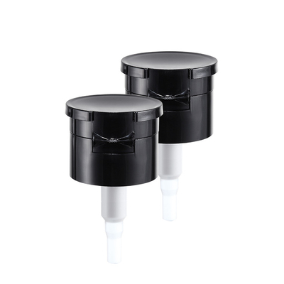 Pompe en plastique noire 28mm de solvant de vernis à ongles 33mm pour la bouteille de nettoyage de beauté cosmétique